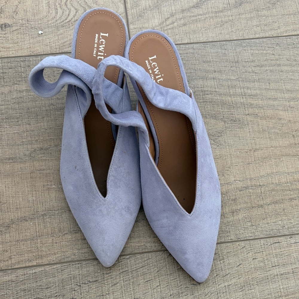 Lewit Women's Lavender Suede Mules